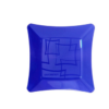 Prato Cristal Quadrado Azul 16cm - 10 Unidades - Image 2
